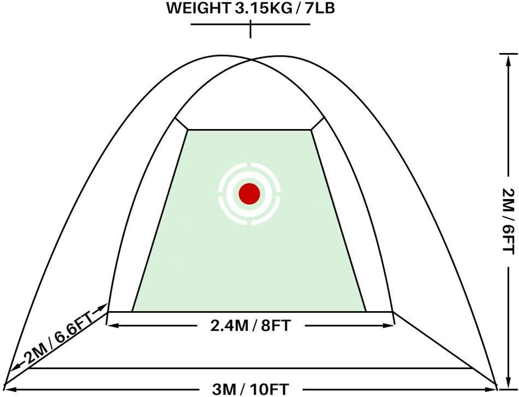 Golf Practice Net, 10X7 Feet Golf Nets for Backyard Driving, Heavy Duty Golf Net – Home Golf Swing Training - Indoor Outdoor Use - Golf Simulator for Any Golfer