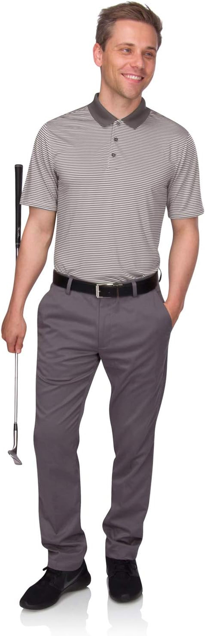 Quick Dry Golf Shirts for Men - Moisture Wicking Short-Sleeve Casual Polo Shirt